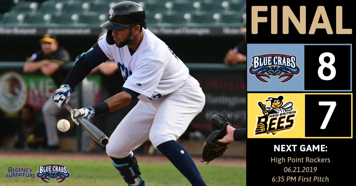 Blue Crabs Win 8-7 Thanks to Ninth Inning Rally